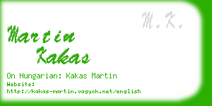 martin kakas business card